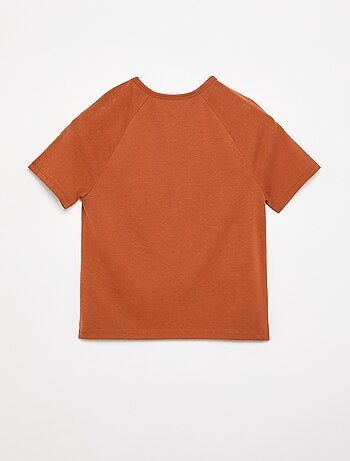 Camiseta bordada de manga corta