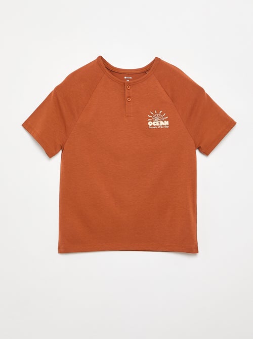 Camiseta bordada de manga corta - Kiabi Camiseta bordada de manga corta - Kiabi