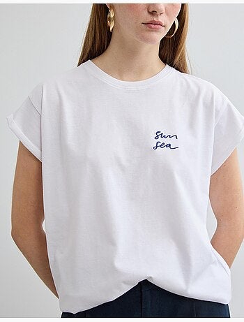 Camiseta bordada, MO Fashion