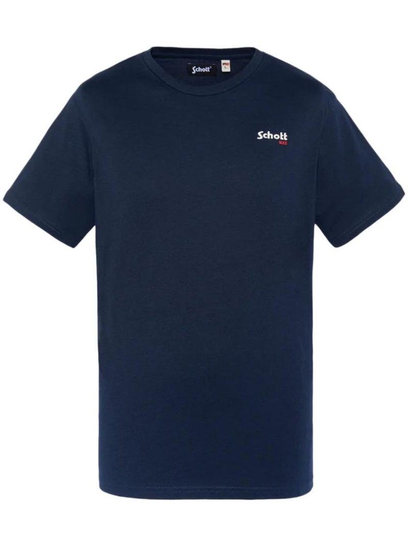 Camiseta bordada para hombre schott nyc Azul marino - Kiabi