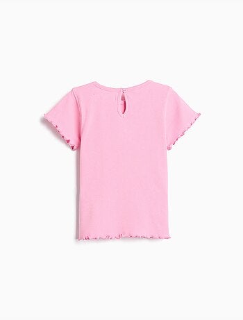Camiseta bordado floral, MO Fashion