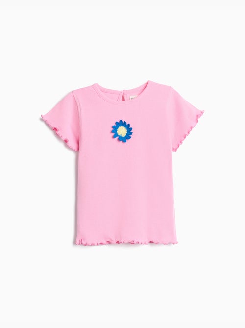 Camiseta bordado floral, MO Fashion - Kiabi Camiseta bordado floral, MO Fashion - Kiabi