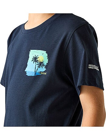 Camiseta bosley diseño estampado en espalda para niños/niñas - regatta