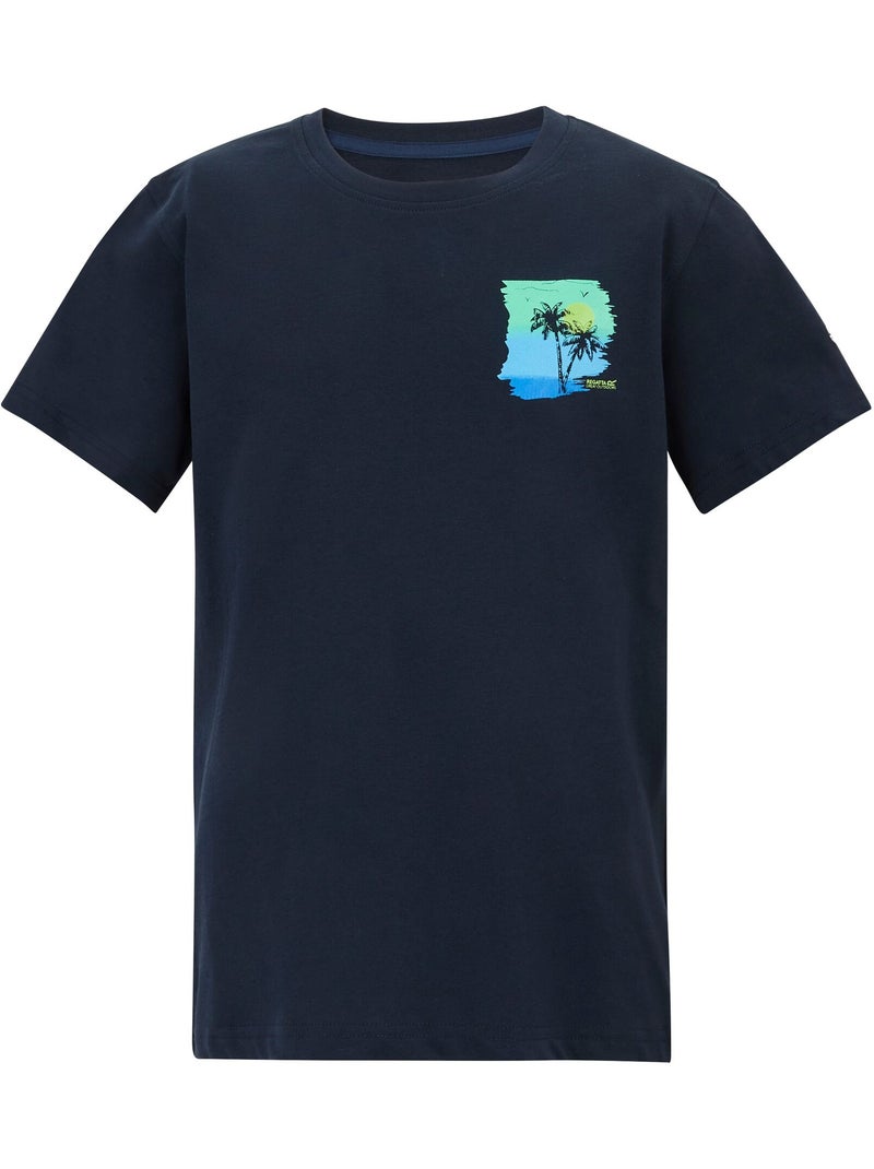 Camiseta bosley diseño estampado en espalda para niños/niñas - regatta Azul marino - Kiabi