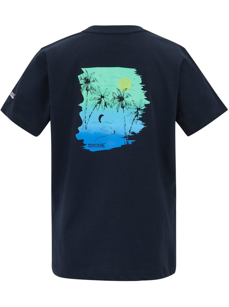 Camiseta bosley diseño estampado en espalda para niños/niñas - regatta Azul marino - Kiabi