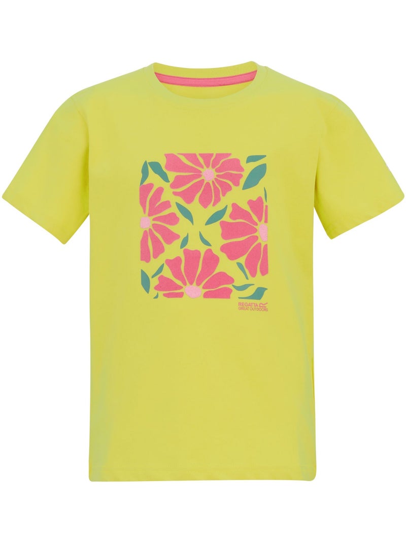 Camiseta bosley diseño floral para niños/niñas - regatta Amarillo pálido - Kiabi