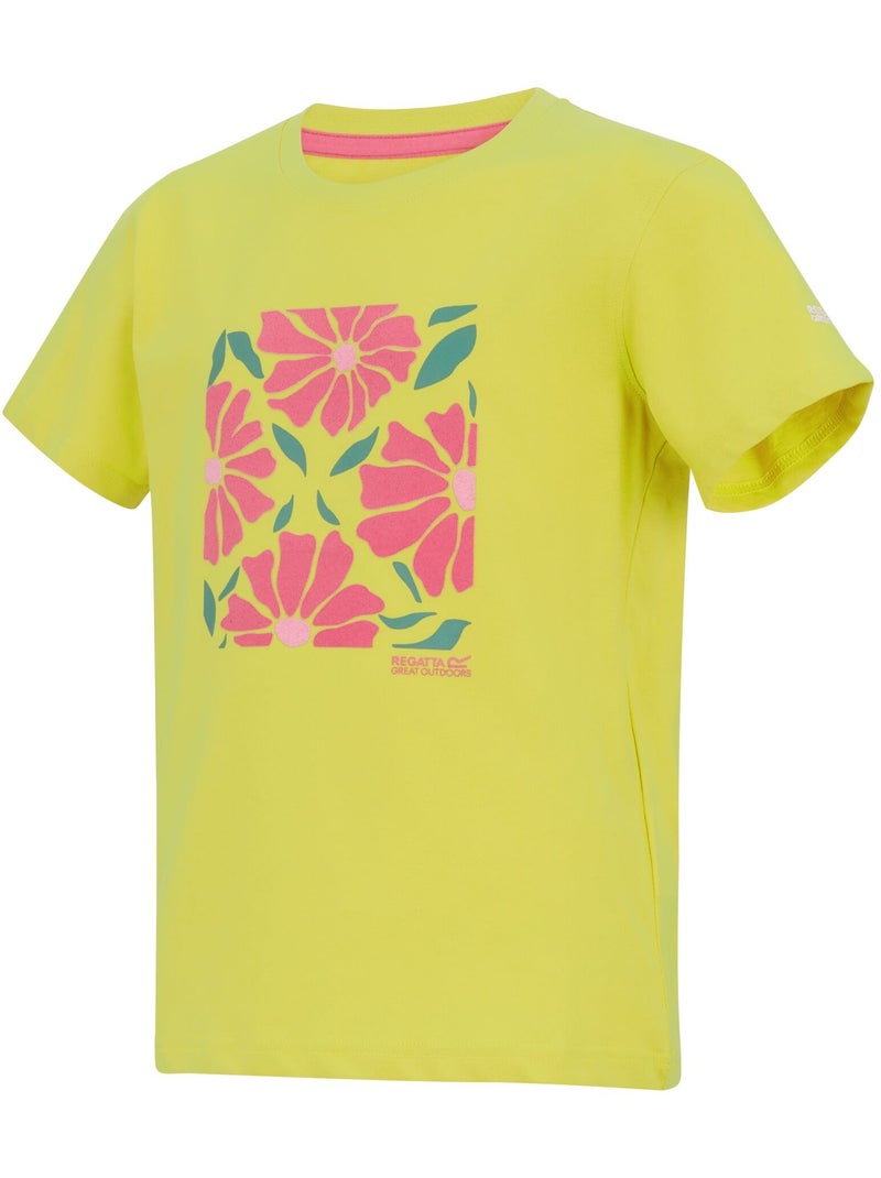 Camiseta bosley diseño floral para niños/niñas - regatta Amarillo pálido - Kiabi