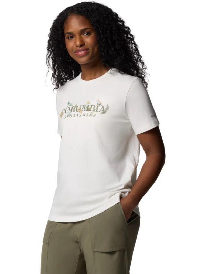 Camiseta boundless beauty diseño logotipo para mujer - columbia Beige - Kiabi