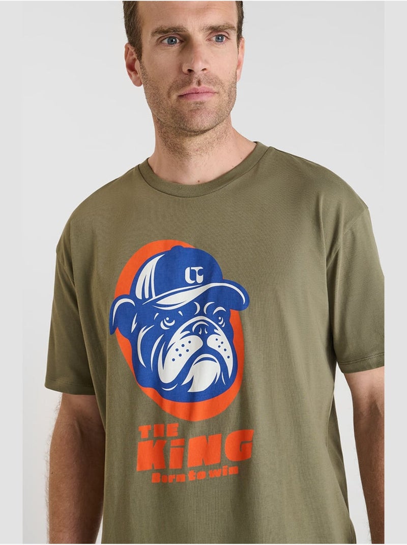 Camiseta Briggs Caqui - Kiabi