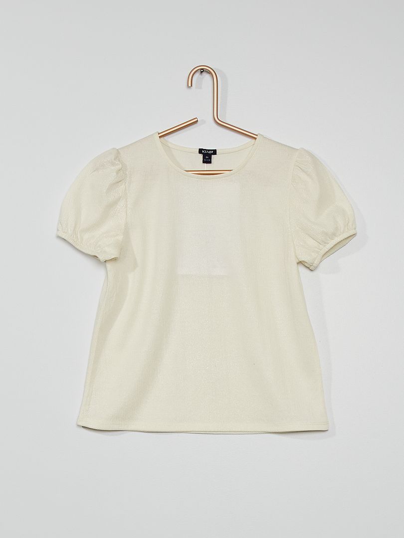 Camiseta brillante Blanco - Kiabi