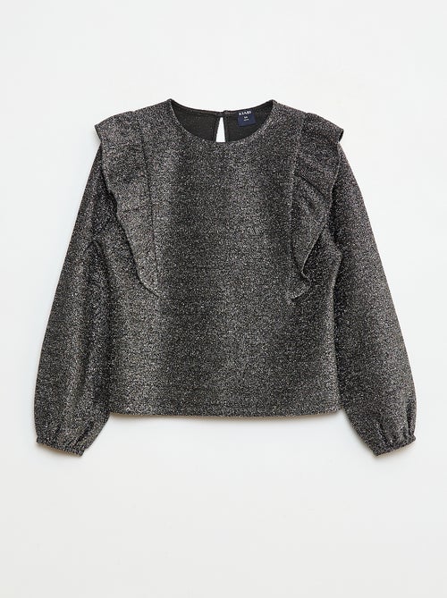 Camiseta brillante de manga larga - Kiabi