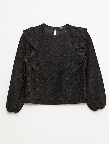 Camiseta brillante de manga larga