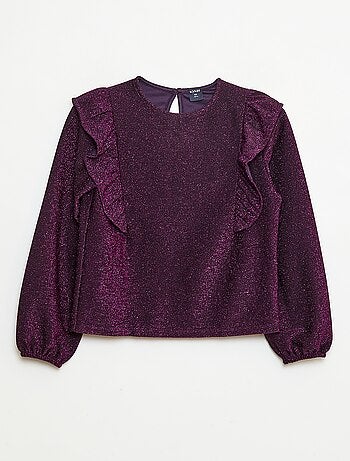 Camiseta brillante de manga larga