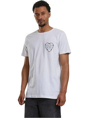 Camiseta burning diseño corazones para hombre - mister tee