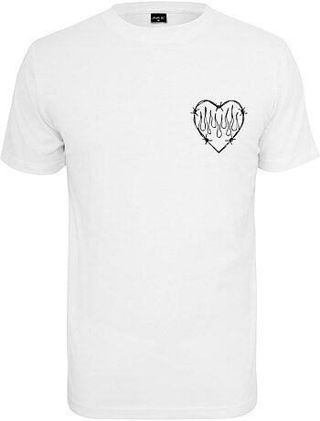 Camiseta burning diseño corazones para hombre - mister tee