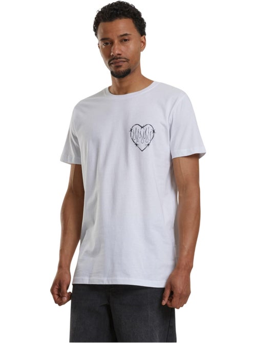 Camiseta burning diseño corazones para hombre - mister tee - Kiabi