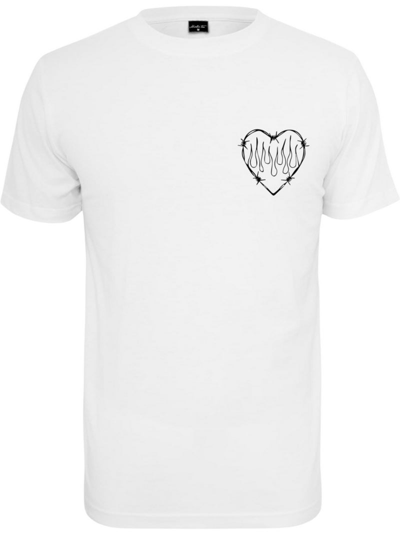Camiseta burning diseño corazones para hombre - mister tee Blanco - Kiabi