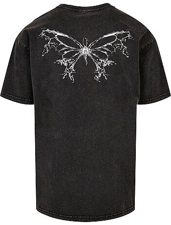 Camiseta butterfly v.3 lavado ácido para hombre - lost youth