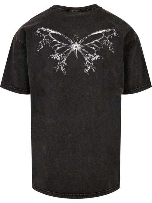 Camiseta butterfly v.3 lavado ácido para hombre - lost youth - Kiabi