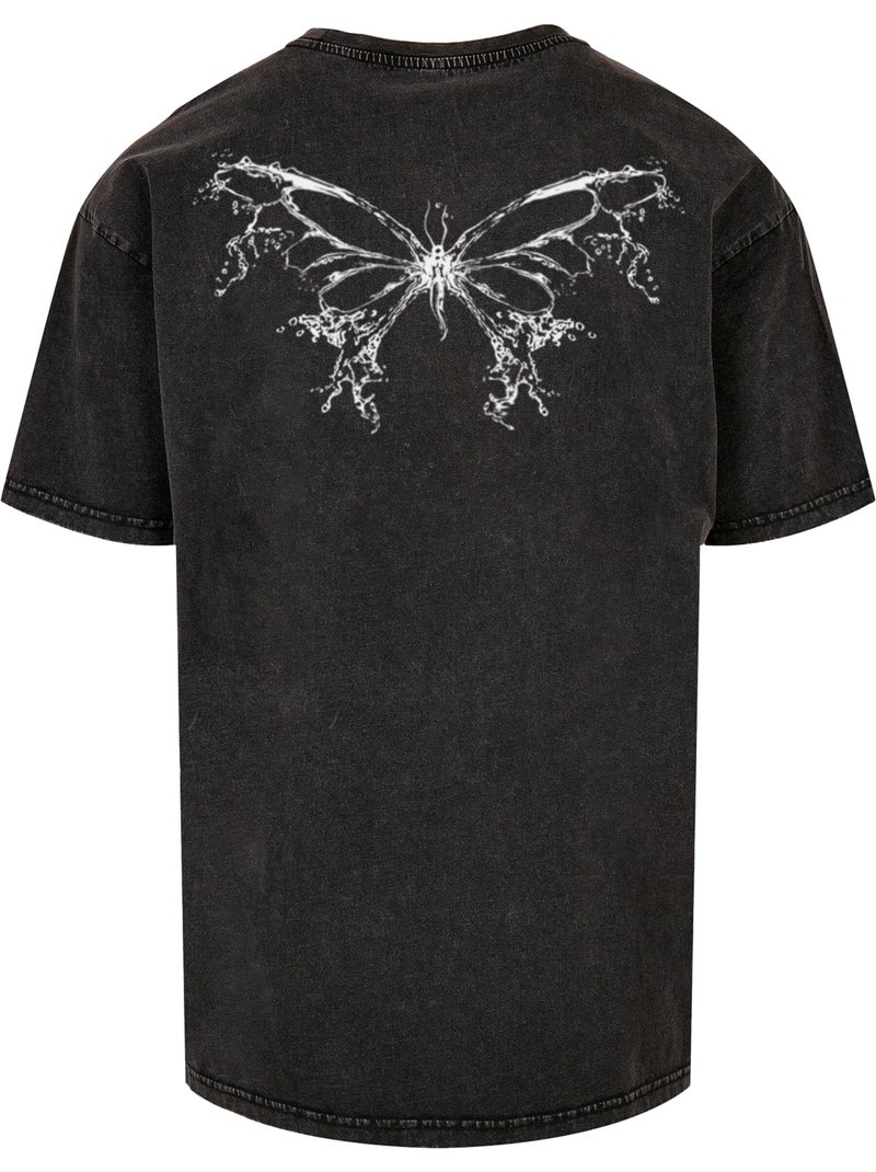Camiseta butterfly v.3 lavado ácido para hombre - lost youth Negro - Kiabi
