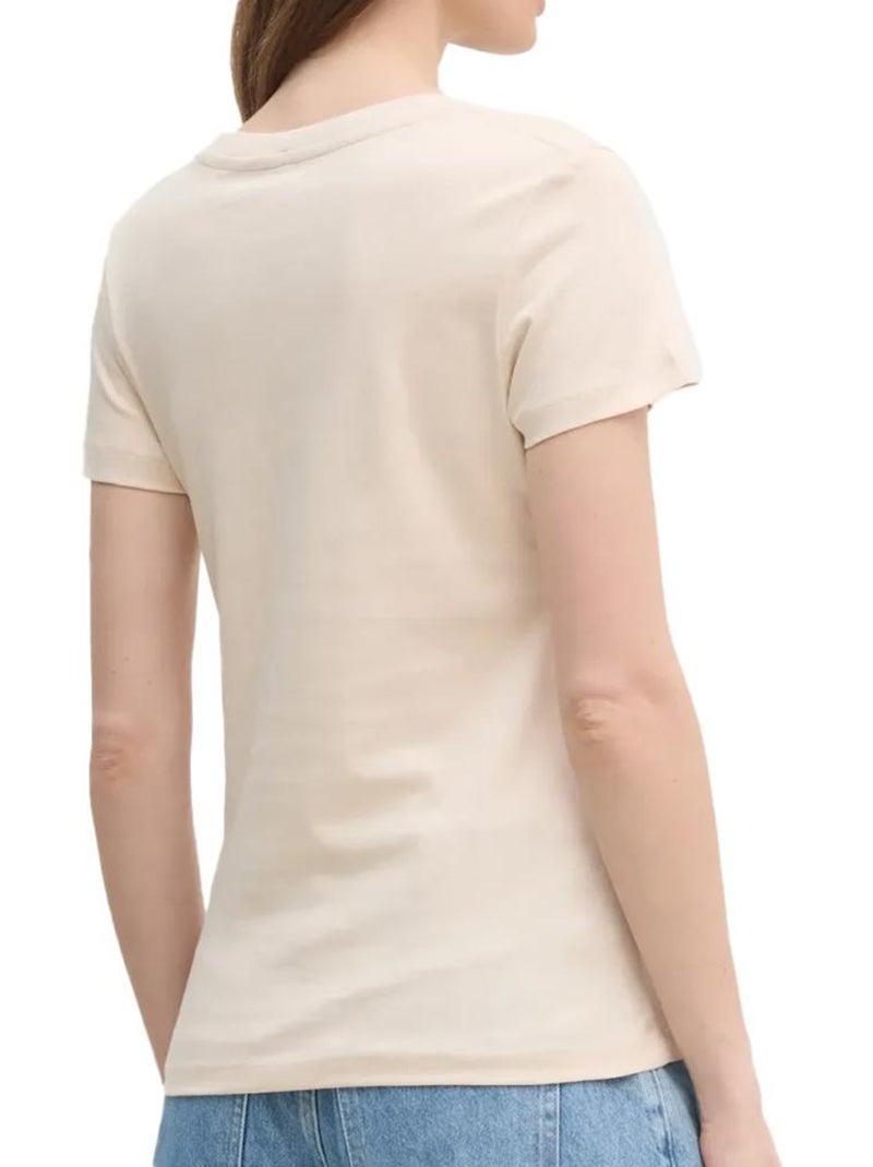 Camiseta Calvin Klein Jeans para Mujer Beige - Kiabi