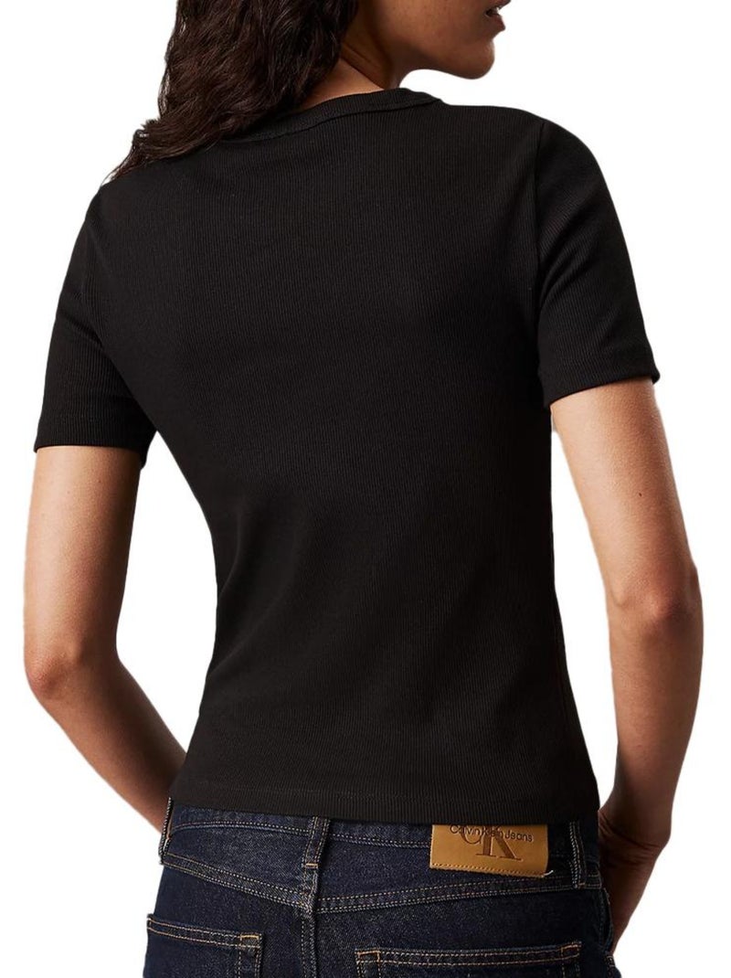 Camiseta Calvin Klein Jeans para Mujer con Logo Negro - Kiabi