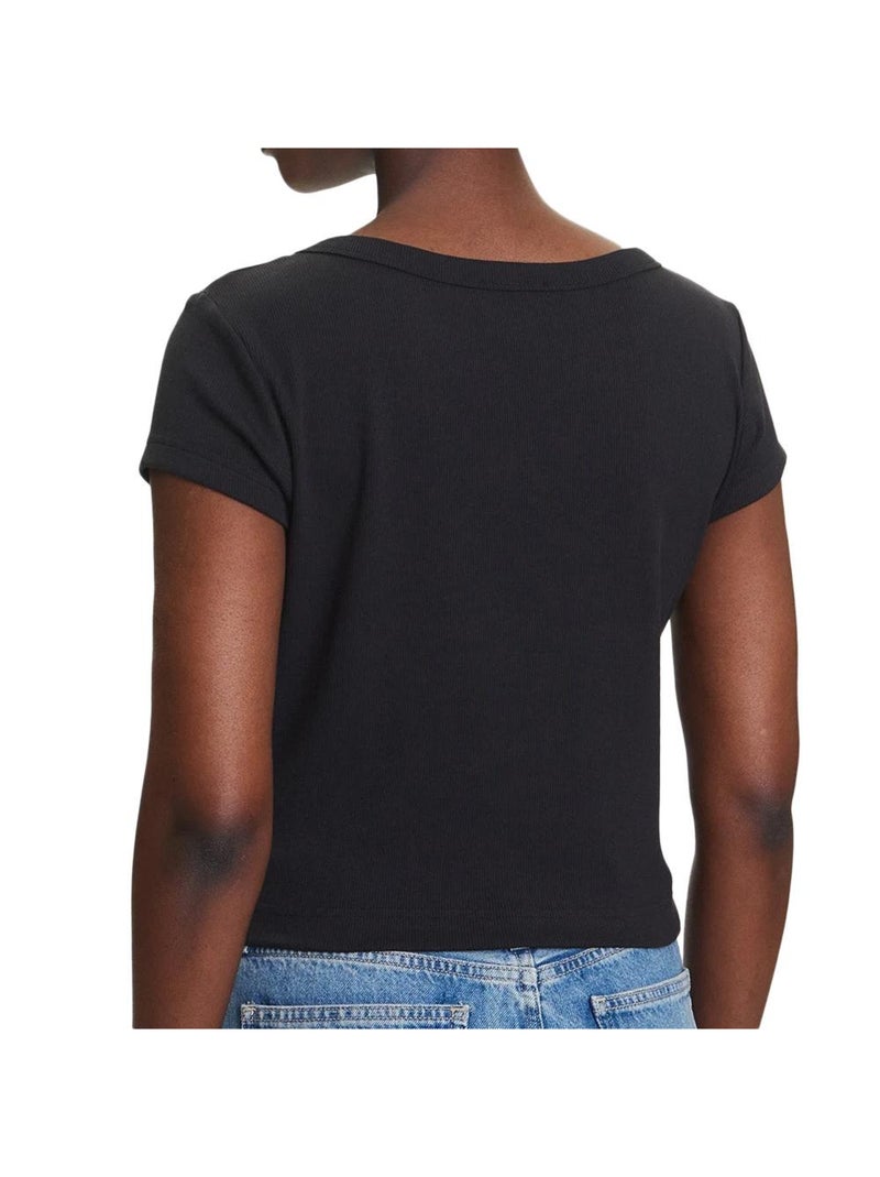 Camiseta Calvin Klein para Mujer con Logo Negro - Kiabi