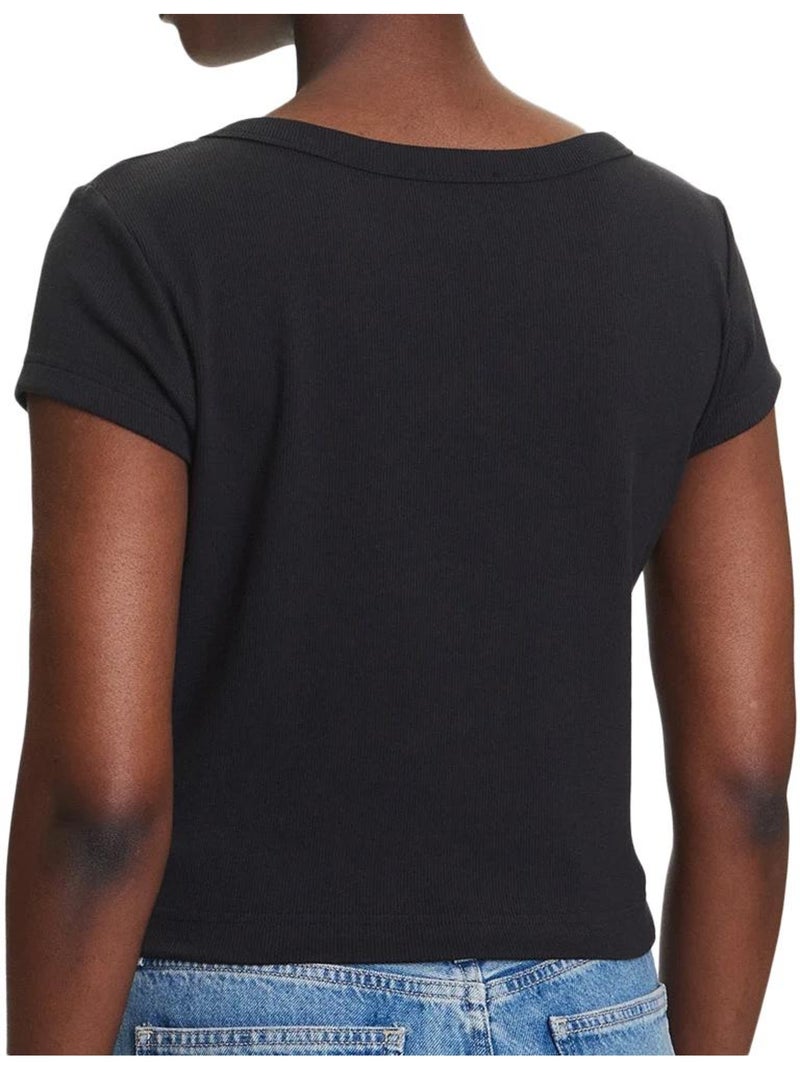 Camiseta calvin klein para mujer con logo Negro - Kiabi
