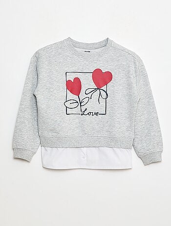Camiseta camisa efecto 2 en 1