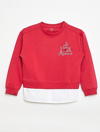 Camiseta camisa efecto 2 en 1