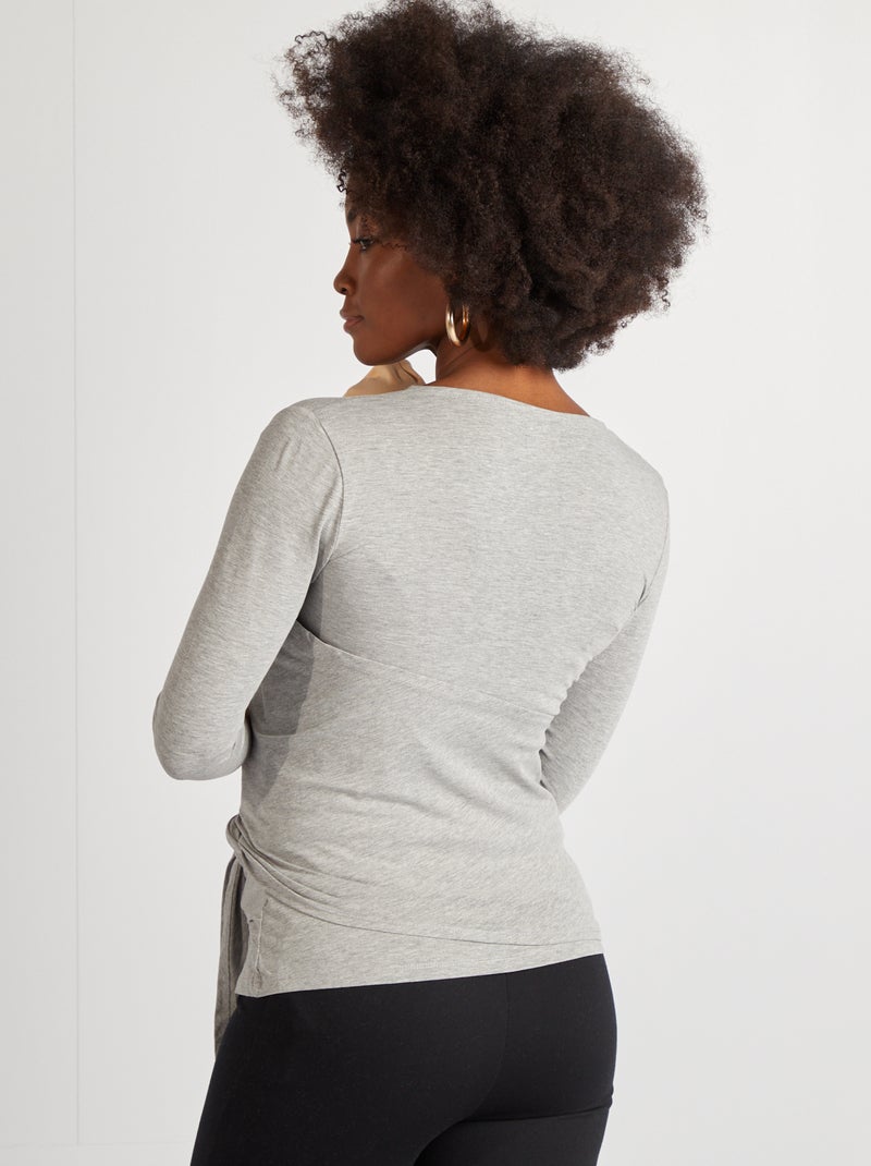 Camiseta canguro lactancia GRIS - Kiabi