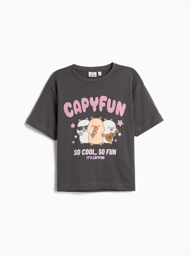 Camiseta Capibara Capyfun, MO Fashion Gris - Kiabi