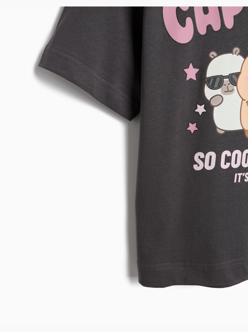 Camiseta Capibara Capyfun, MO Fashion Gris - Kiabi