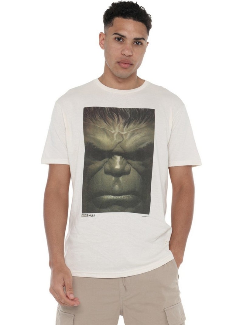 Camiseta cara para hombre - hulk Blanco Beige - Kiabi