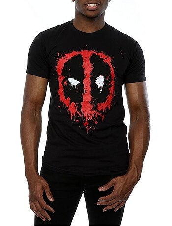 Camiseta cara splat de algodón para hombre - deadpool
