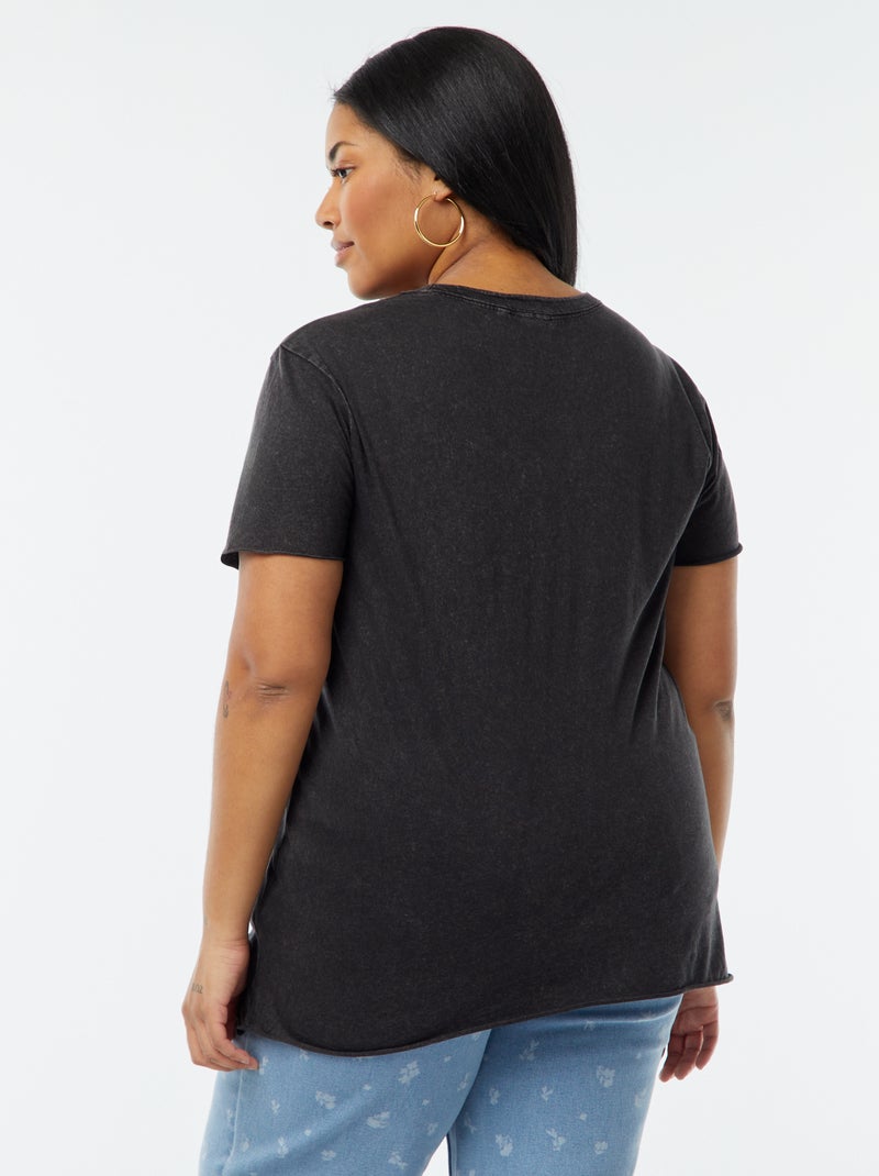 Camiseta 'Carmakoma' con estampado y motivo de leopardo NEGRO - Kiabi