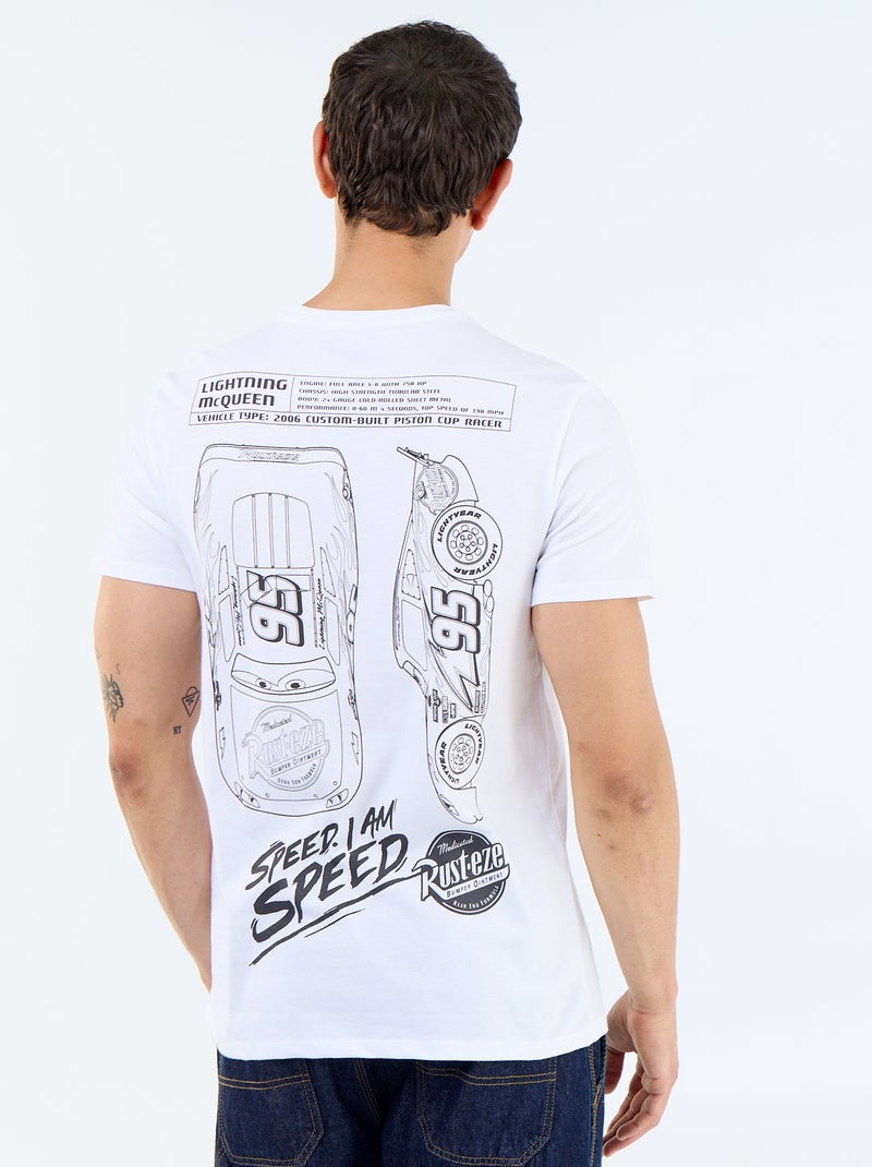 Camiseta 'Cars' 'Disney' 'Pixar' con estampado delantero y trasero Blanco - Kiabi