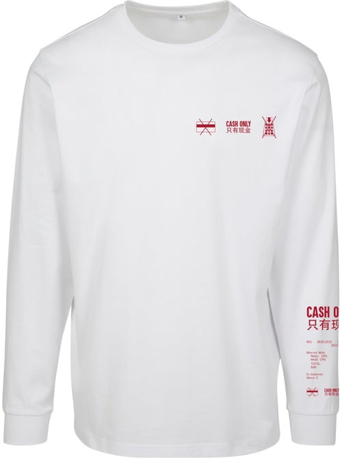Camiseta cash only de manga larga para hombre - mister tee - Kiabi