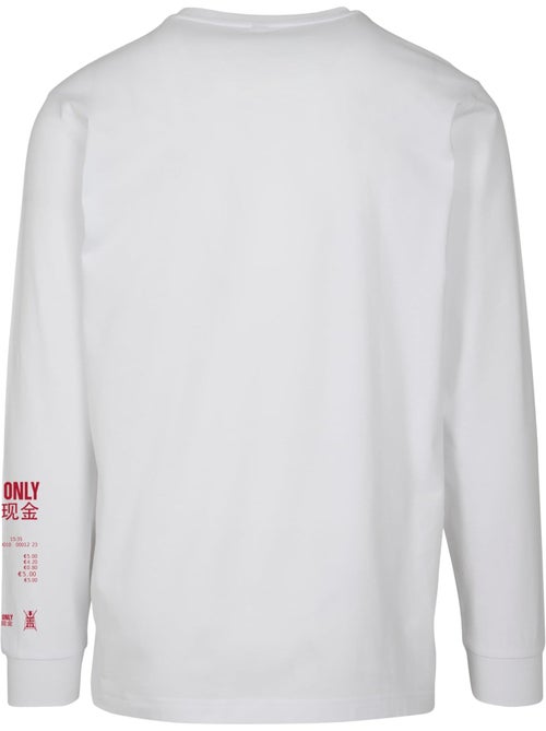 Camiseta cash only de manga larga para hombre - mister tee - Kiabi