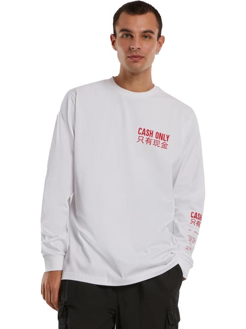 Camiseta cash only de manga larga para hombre - mister tee - Kiabi