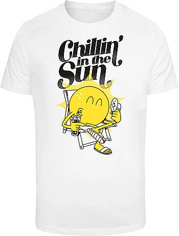 Camiseta chillin' in the sun para hombre - mister tee