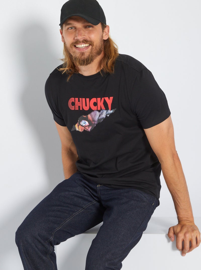 Camiseta 'Chucky' de punto NEGRO - Kiabi