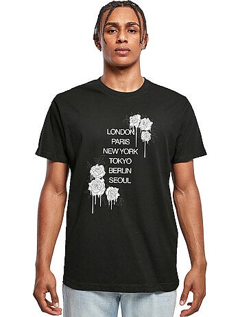 Camiseta city diseño rosas para hombre - mister tee