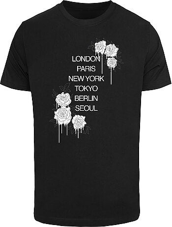Camiseta city diseño rosas para hombre - mister tee