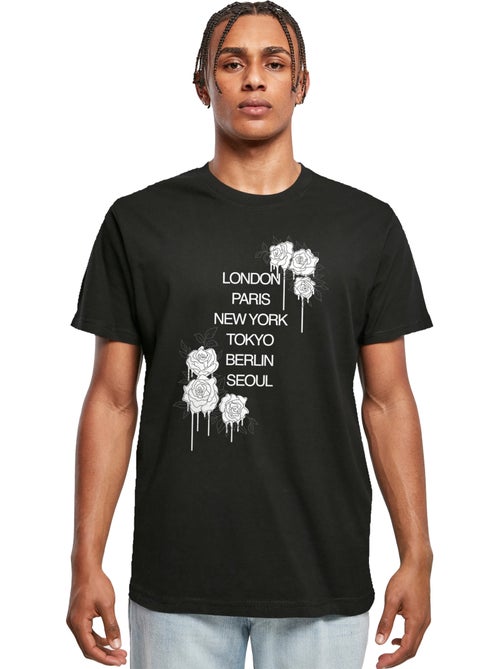 Camiseta city diseño rosas para hombre - mister tee - Kiabi Camiseta city diseño rosas para hombre - mister tee - Kiabi