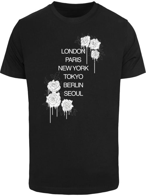 Camiseta city diseño rosas para hombre - mister tee - Kiabi Camiseta city diseño rosas para hombre - mister tee - Kiabi