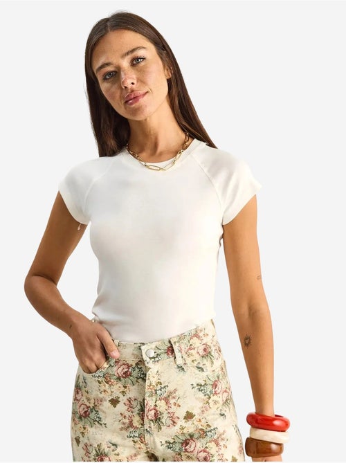 Camiseta clásica de algodón con cuello redondo lucci - Kiabi