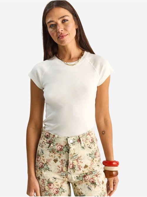 Camiseta clásica de algodón con cuello redondo lucci - Kiabi