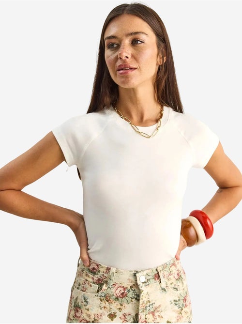 Camiseta clásica de algodón con cuello redondo lucci - Kiabi