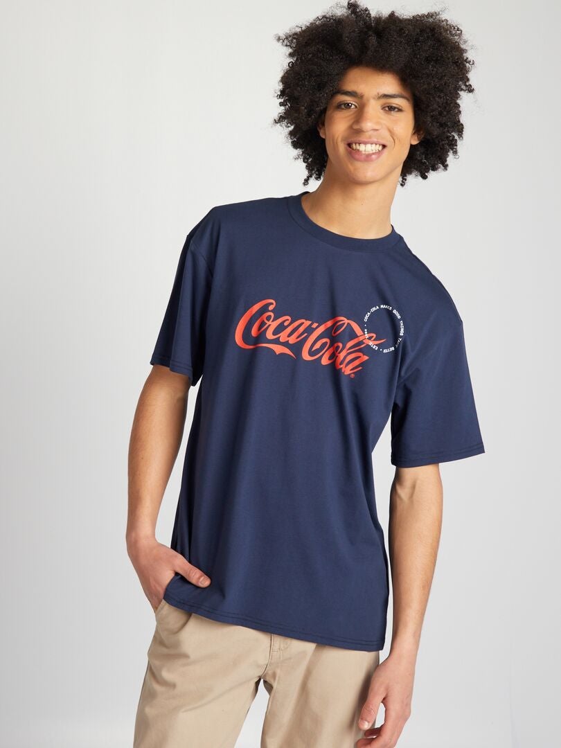 Camiseta 'Coca Cola' con cuello redondo AZUL - Kiabi